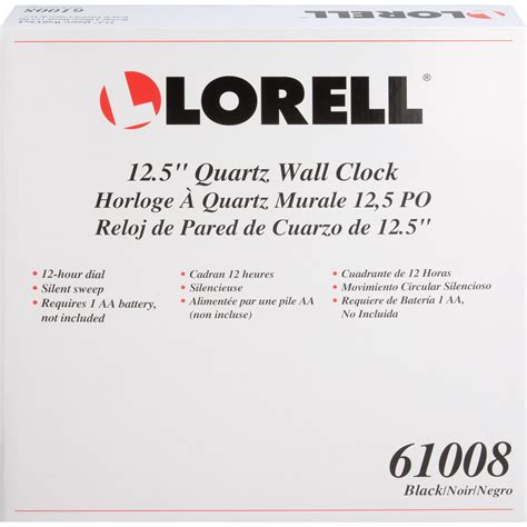 Llr 61008 Lorell 12 12 Slimline Wall Clock Lorell Furniture