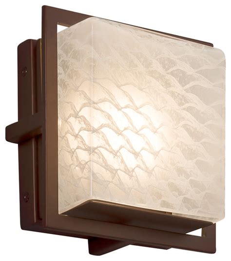 Fushion Avalon Square Ada Outdoor Wall Sconce Weave Transitional Outdoor Wall Lights And