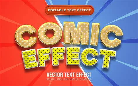 Effet De Texte Modifiable Effet Comique Vecteur Premium