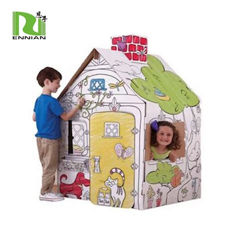 Handmade Custom Cardboard House For Kids Children Paper House Playhouse ...