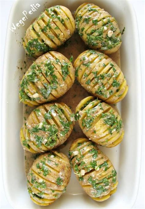 Pieczone Ziemniaki Hasselback Z Czosnkiem Przepis Fit Wegepedia