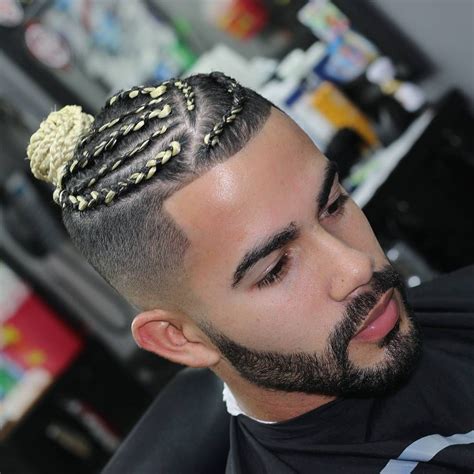 Blurrylow Fade With Beard And Braids Mens Braids Hairstyles Braided