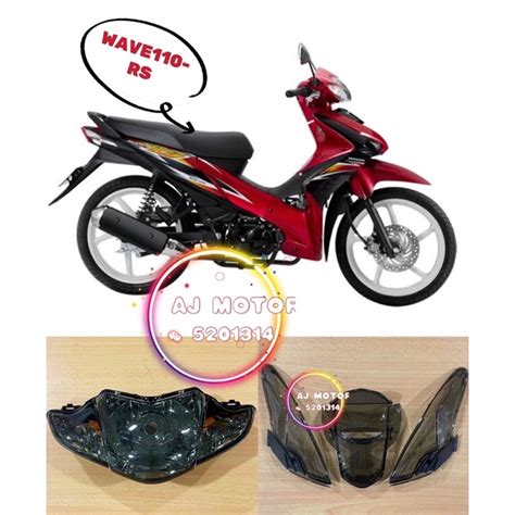 Wave Rs Head Lamp Tail Lamp Cover Smoke Honda Wave W Brake