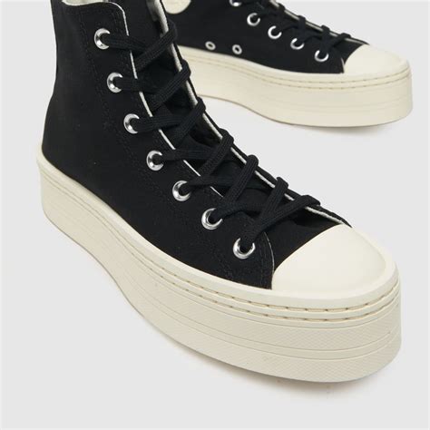 Womens Black And White Converse All Star Modern Lift Trainers Schuh