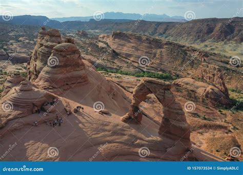 Aerial View Of The Delicate Arch In Arches National Park In Utah