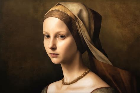 Premium Ai Image Iconic Modern Renaissance Portrait Of A Woman