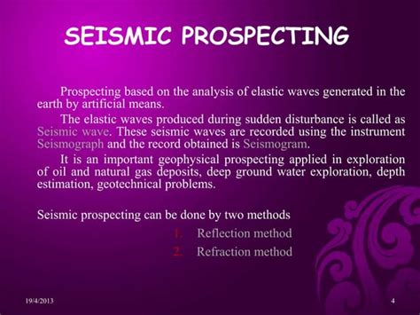 Reflecting Method Of Seismic Prospecting PPT