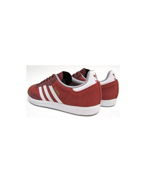 Adidas Samba Trainers Redwhite Originals Samba Suede Red