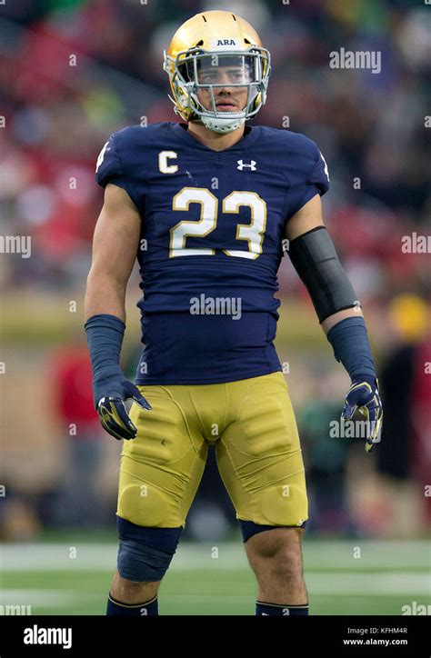 South Bend Indiana Usa Th Oct Notre Dame Linebacker Drue