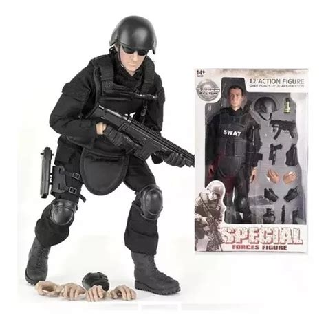 Boneco Soldado Militar Swat For A Especial Policia Americana