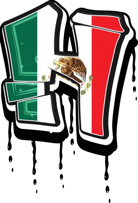 Mexico Flag Hand Lettering Dripping Graffiti Vector Template 40538683 ...