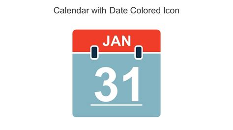 Calendar With Date Colored Icon In Powerpoint Pptx Png And Editable Eps ...