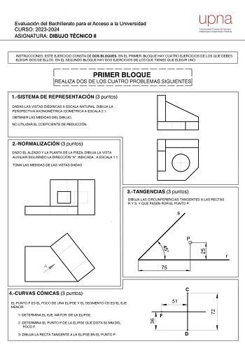 Examen De Dibujo T Cnico Ii De Navarra Evau De Descargar