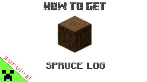 How To Get Spruce Log In Minecraft Survival Youtube