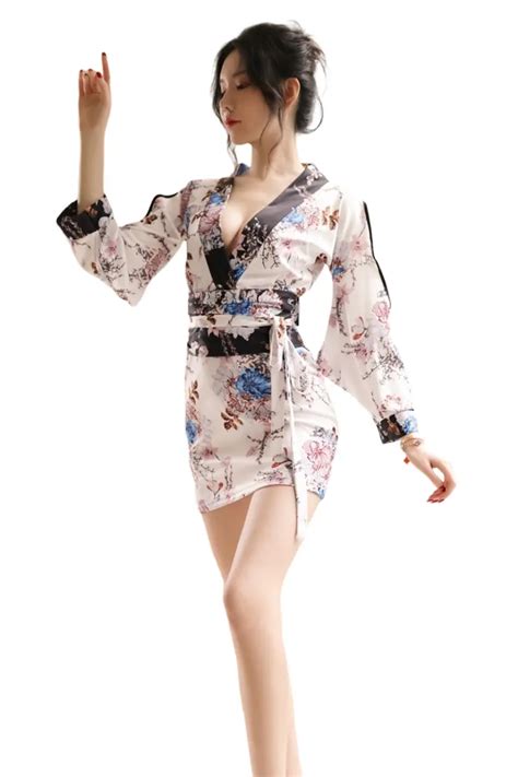 Custom Kimono Lingerie Set With Tie Waist Luxury Lingerie