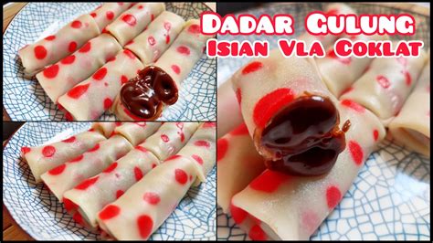 Resep Dadar Gulung Isi Vla Coklat Ekonomis Rasa Nyoklat Lumer YouTube