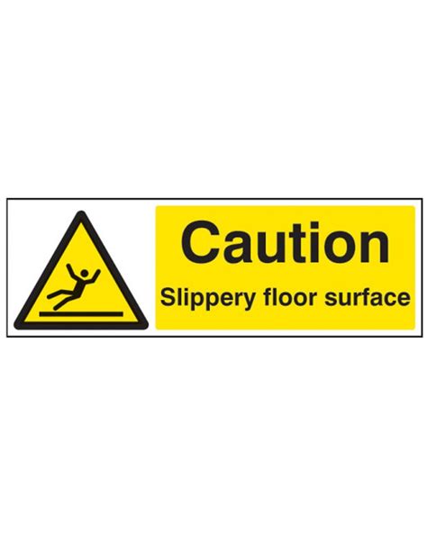 Caution Slippery Surface Sign Self Adhesive Vinyl | From Aspli Safety