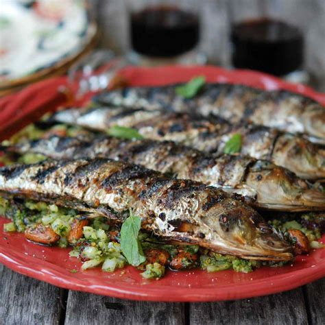 Grilled Sardines With Mint And Almonds Recipe Andrew Zimmern