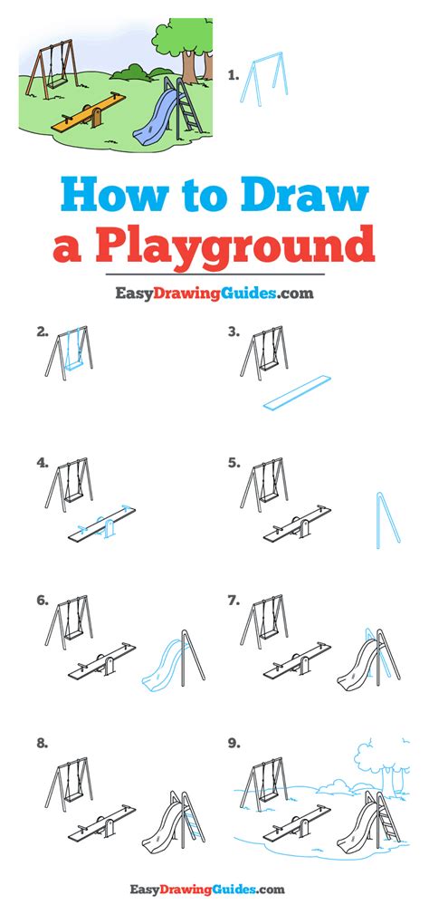 How To Draw A Playground Step By Step at Drawing Tutorials