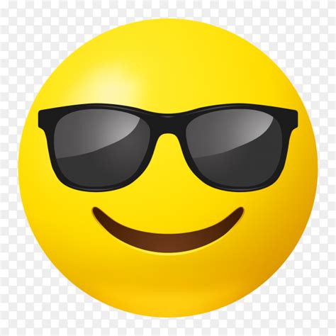 Smiling Face Emoji With Sunglasses Vector Png Similar Png