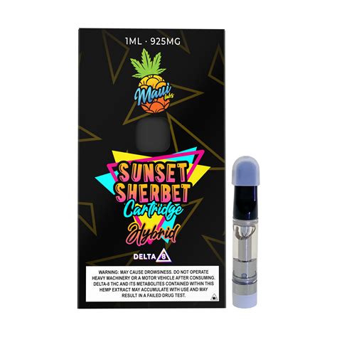 Sunset Sherbert Delta 8 510 Cartridge Maui Labs