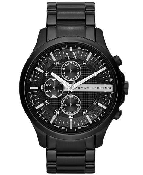 Armani Exchange Ax Mens Chronograph Black Ion Plated Stainless Steel