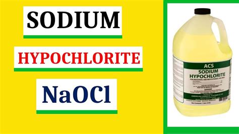 Sodium Hypochlorite Manufacturing Process Sodium Hypochlorite