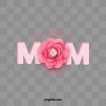 Pink Hand Drawn Floral Mothers Day Elements Mothers Day Hand Painted