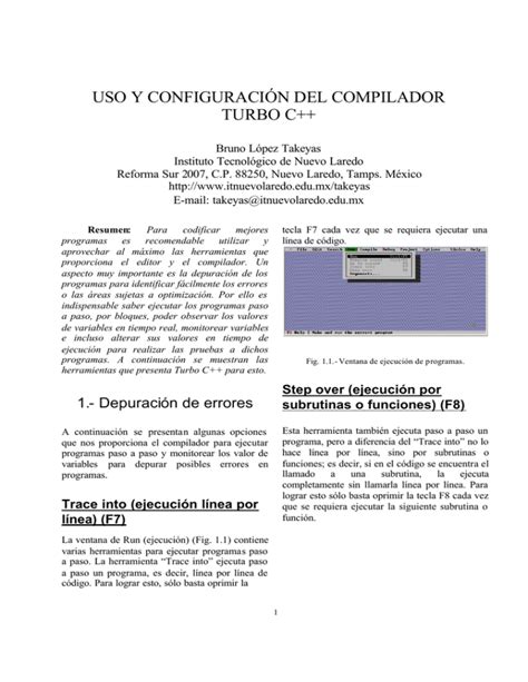 USO Y CONFIGURACIÓN DEL COMPILADOR TURBO C