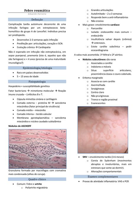 Febre reumática Definição quadro clínico diagnóstico e tratamento