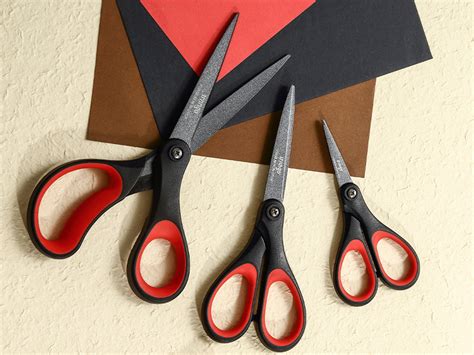 LIVINGO 3 Pack Titanium Scissors All Purpose Non Stick Stainless