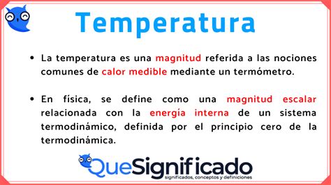 Temperatura Definición Y Medición