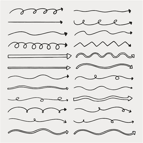 Free Vector Hand Drawn Arrows Scribble Element