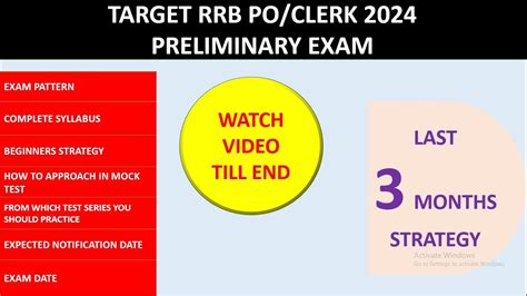 RRB PO CLERK 2024 PREPARATION STRATEGY LAST 3 MONTHS STRATEGY FOR