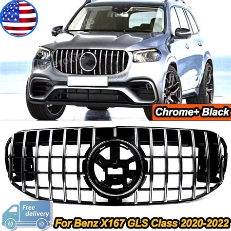 For Mercedes Benz X Gt Style Chrome Black Front Bumper