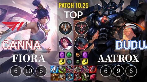 T1 Canna Fiora Vs HLE DuDu Aatrox Top KR Patch 10 25 YouTube