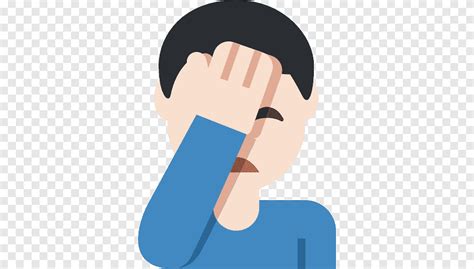 Man Facepalm Emoji Png A Hand Shown Pressing Against The Head Of A