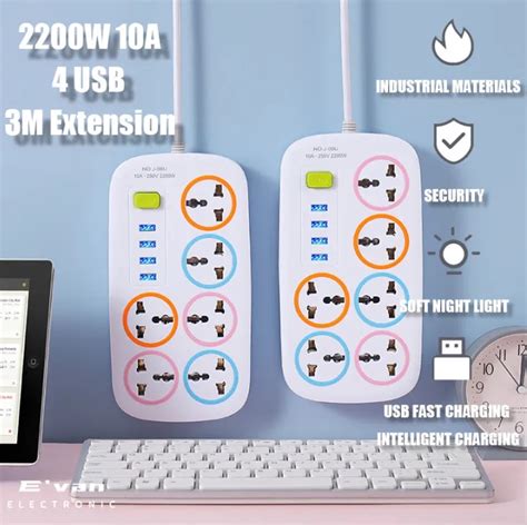 Fd Power Socket Strips Socket Plug Universal Socket With Usb Ports