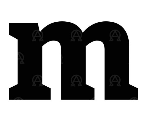 The Letter M In Black