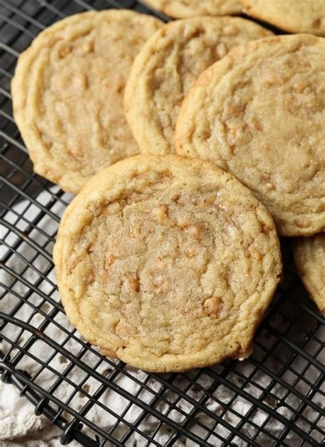 Butter Toffee Cookies | Homemade Butter Cookie Recipe with Toffee Bits