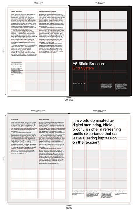 Bifold Brochure Grid System Template For Indesign Booklet Design Layout Book Design Layout