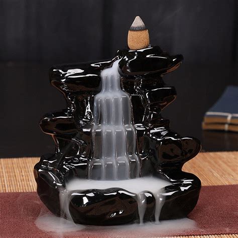 Black Mountain Waterfall Backflow Incense Burner Decorzee