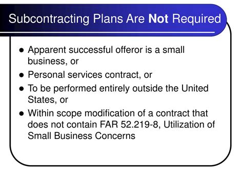 Ppt Subcontracting Plans Powerpoint Presentation Free Download Id 305373