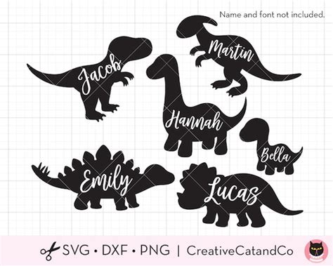 Dinosaur Silhouette Svg Files For Cricut Or Silhouette Cute Etsy Ireland