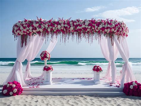 Premium Ai Image Premium Beach Wedding Stage Design