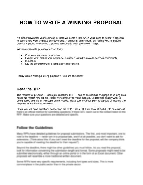 Solution How To Write A Winning Proposal Studypool