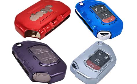 Amazon Qty 2 Red Blue TPU Flip Key Cover Case Fob Holder Jacket