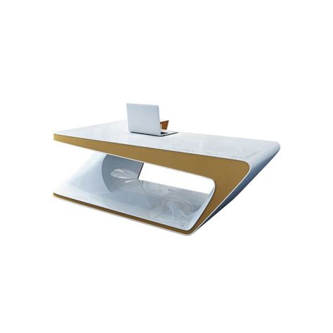 Mm Modern L Shape Office Desk In Mdf Metal White Executive Desk