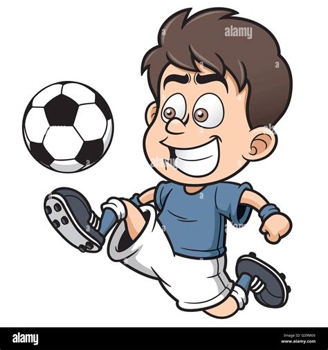 Le Joueur De Soccer Dillustration Vectorielle Cartoon Image