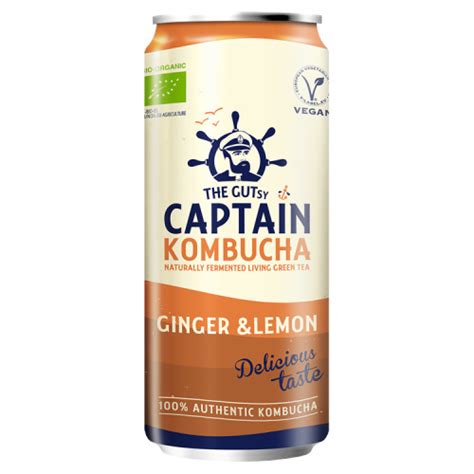 The Gutsy Captain Kombucha Ginger Lemon Ml Ml